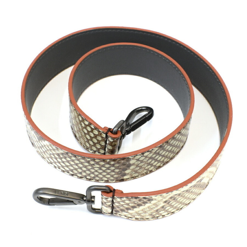 Fendi You Brown Bag Leather Python Accessory Shou… - image 1